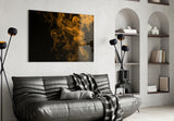 Orange Smoke Glass Wall Art