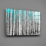 Blue Forest Glass Wall Art