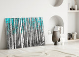 Blue Forest Glass Wall Art