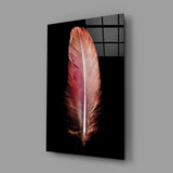 Tile Feather Glass Wall Art