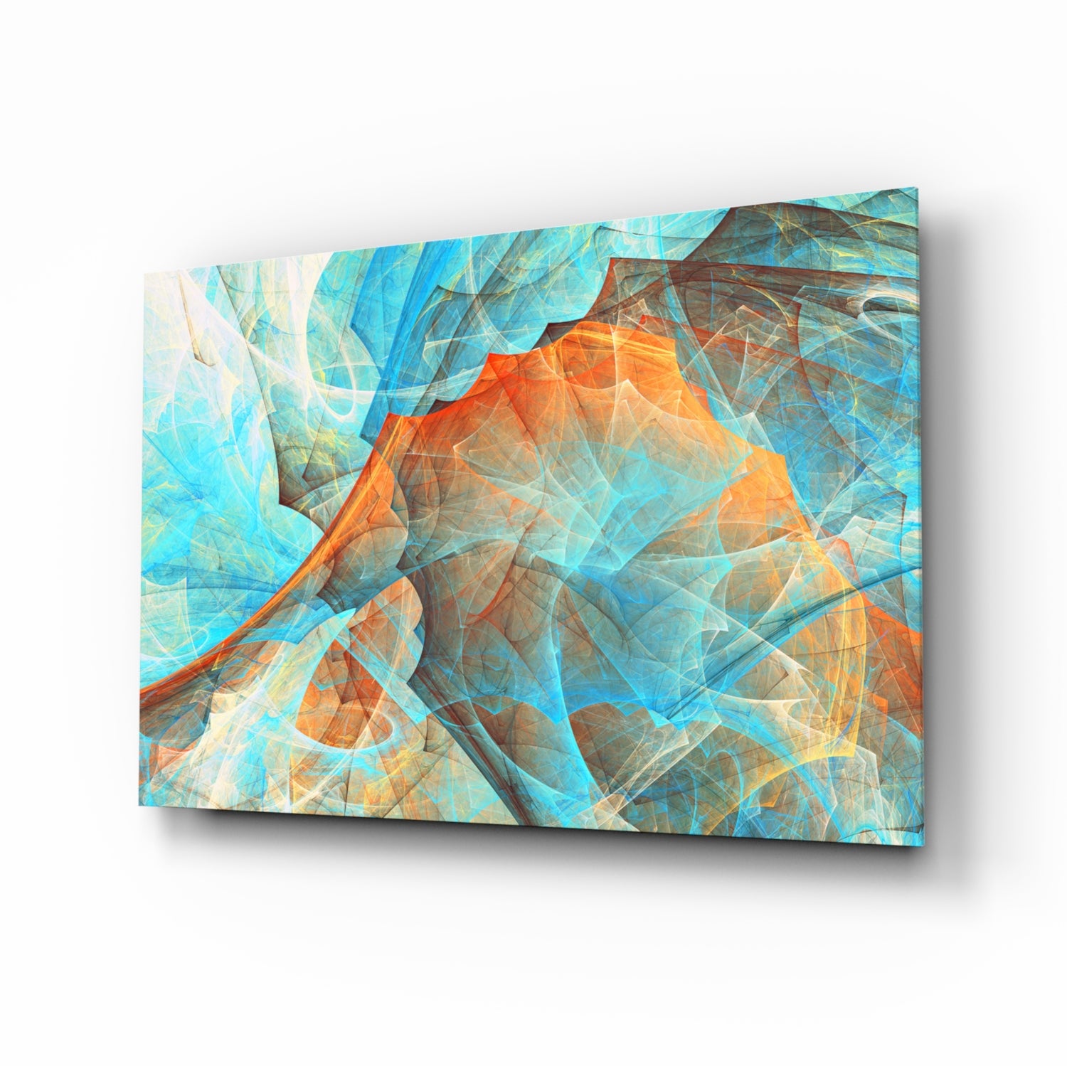 Colored Nets Glass Wall Art