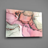 Pink Marble Pattern Glass Wall Art