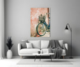 Bicycle Basket Glass Wall Art