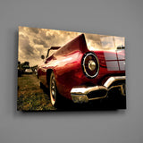 Red Chevrolet Glass Wall Art