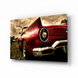 Red Chevrolet Glass Wall Art