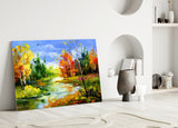 Colorful Autumn Glass Wall Art