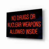 “No drugs” Glass Wall Art