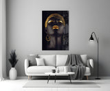 Gold Woman Glass Wall Art