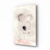 Cute Mouse Glass Wall Art