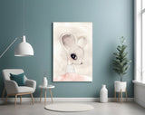 Cute Mouse Glass Wall Art