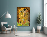 Gustav Klimt "The Kiss" Glass Wall Art