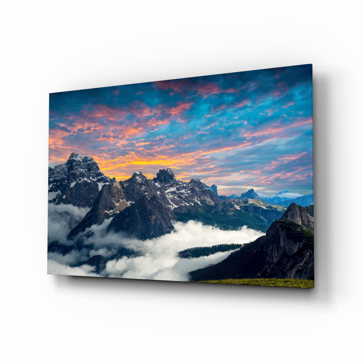 Mountains Glass Wall Art