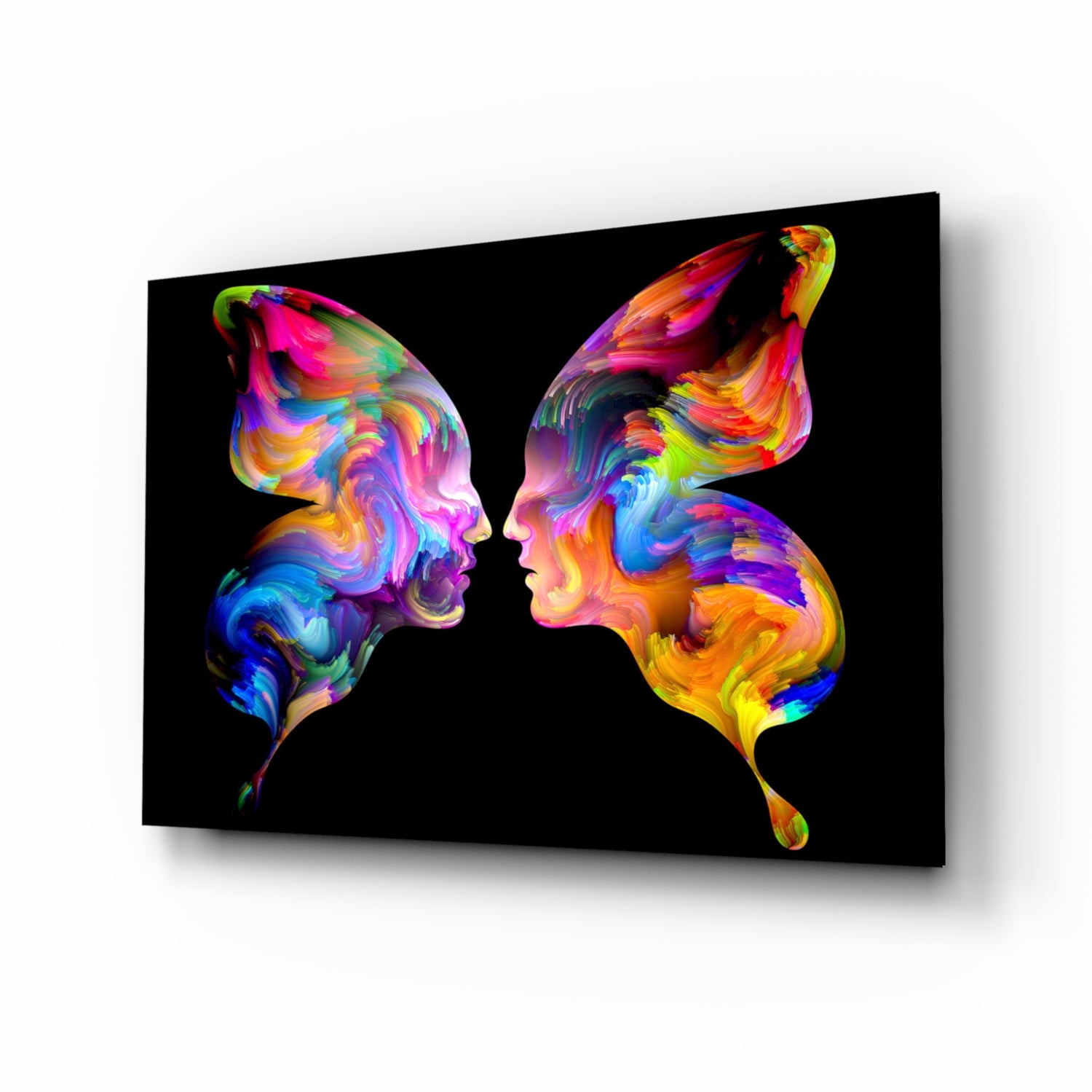 Butterfly Silhouettes Glass Wall Art