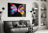 Butterfly Silhouettes Glass Wall Art