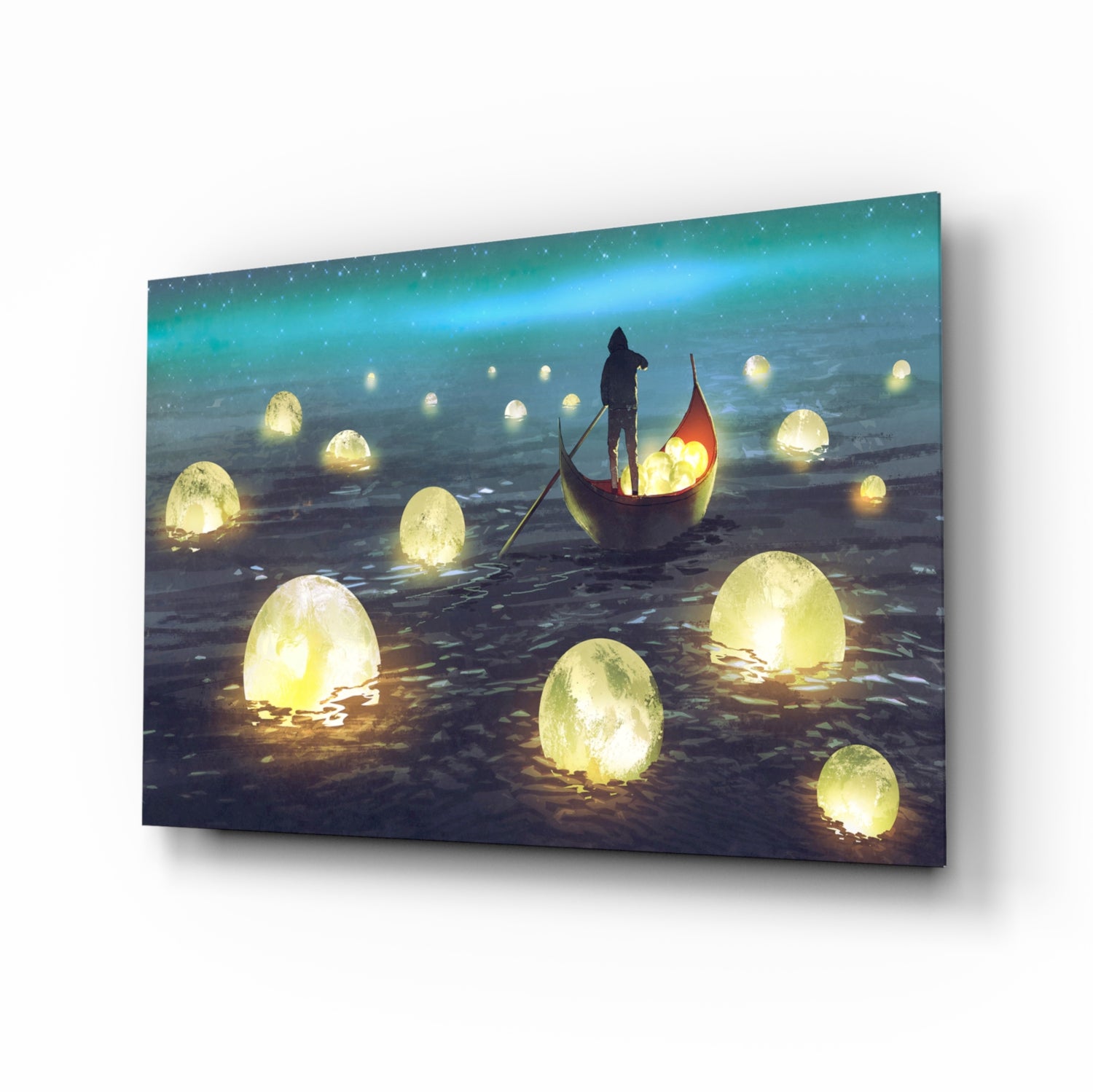 Moon Collector Glass Wall Art