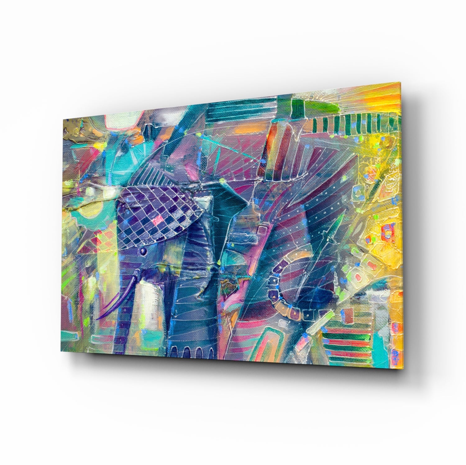 Elephant Glass Wall Art