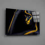 Gold Woman Glass Wall Art