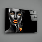 The Power of Orange Glass Wall Art