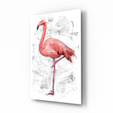 Flamingo Glass Wall Art