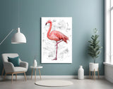 Flamingo Glass Wall Art