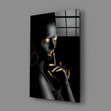 Silent Woman Glass Wall Art