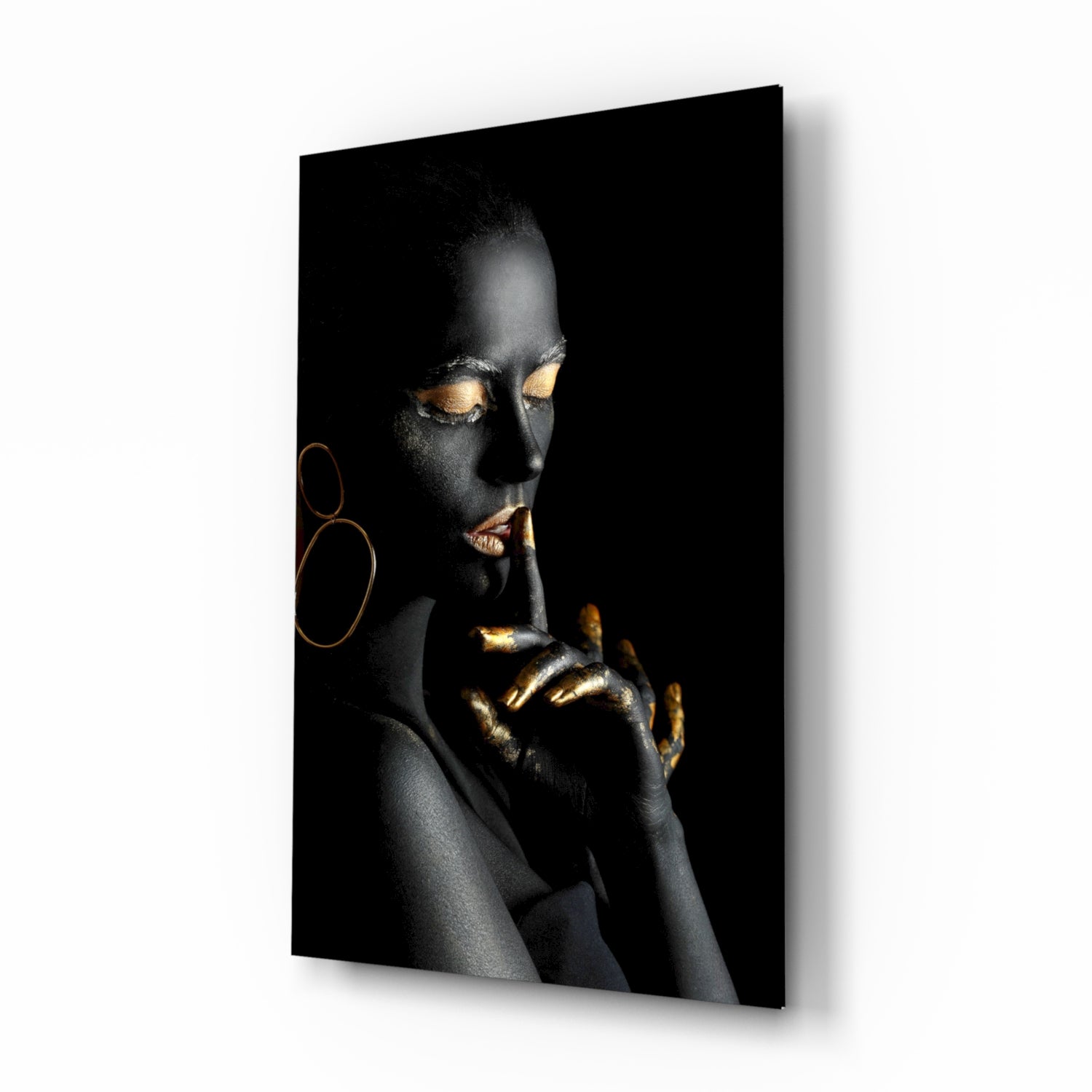 Silent Woman Glass Wall Art