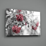 Pink Roses Glass Wall Art