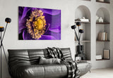 Yellow Flower Glass Wall Art