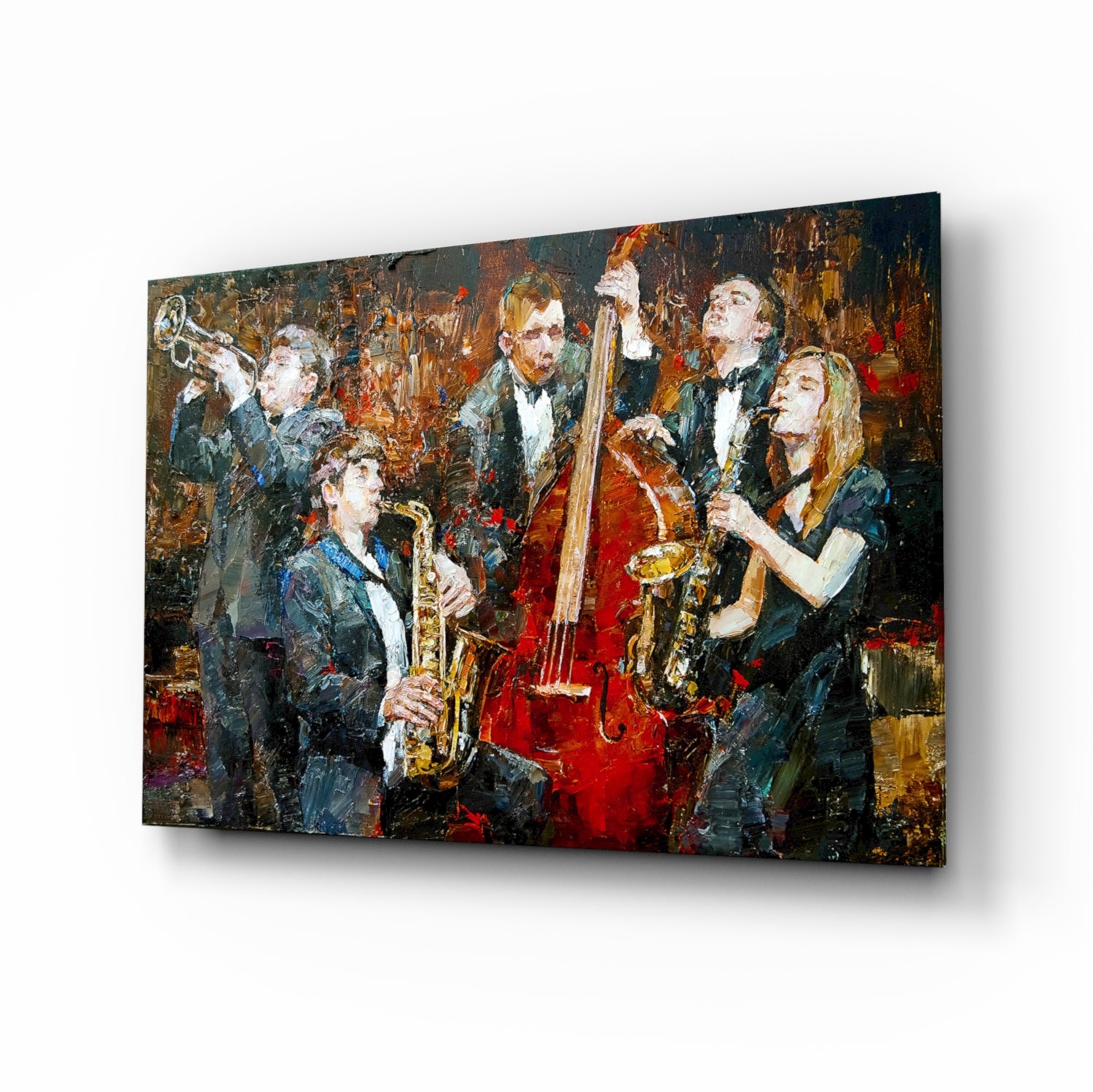 Music Group Glass Wall Art