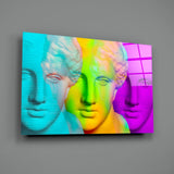 Colorful Statues Glass Wall Art