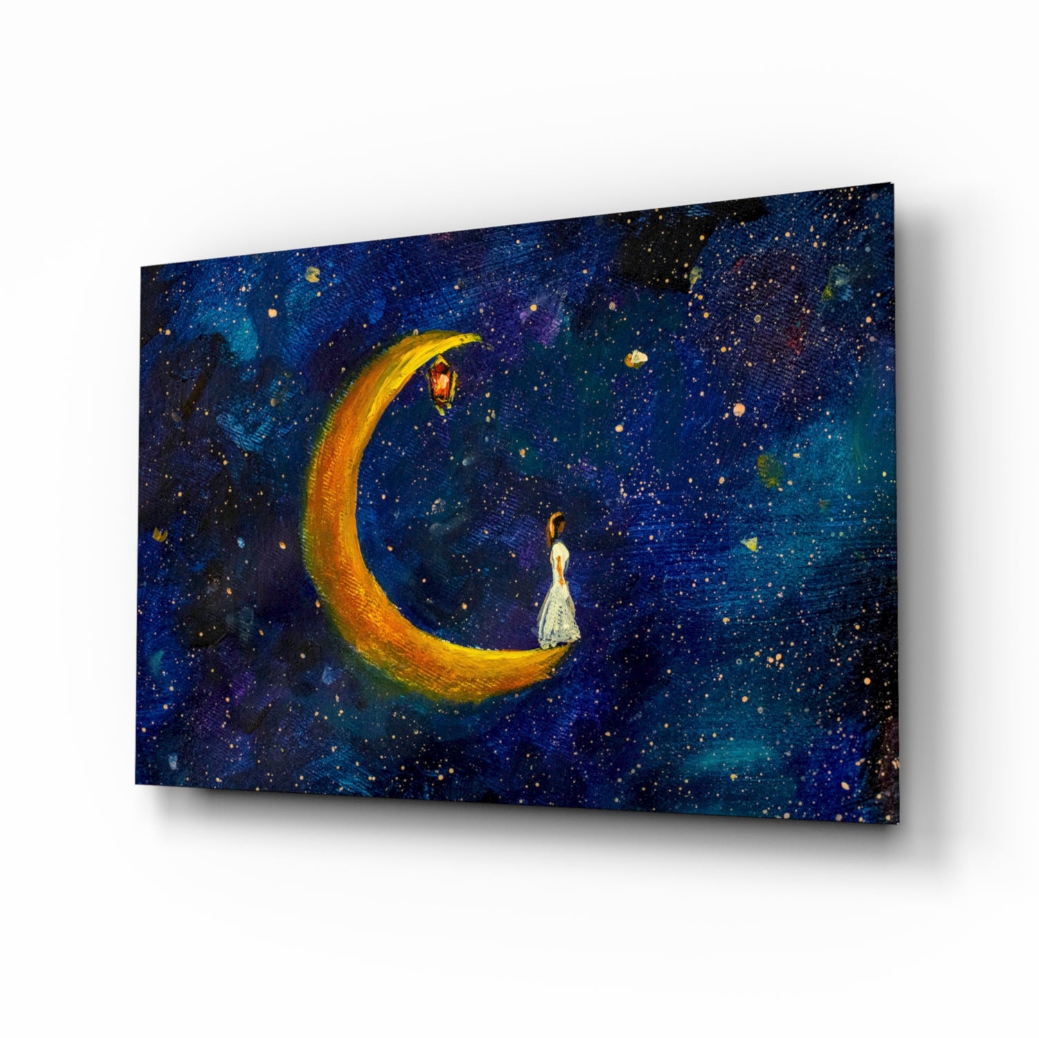 Moon House Glass Wall Art