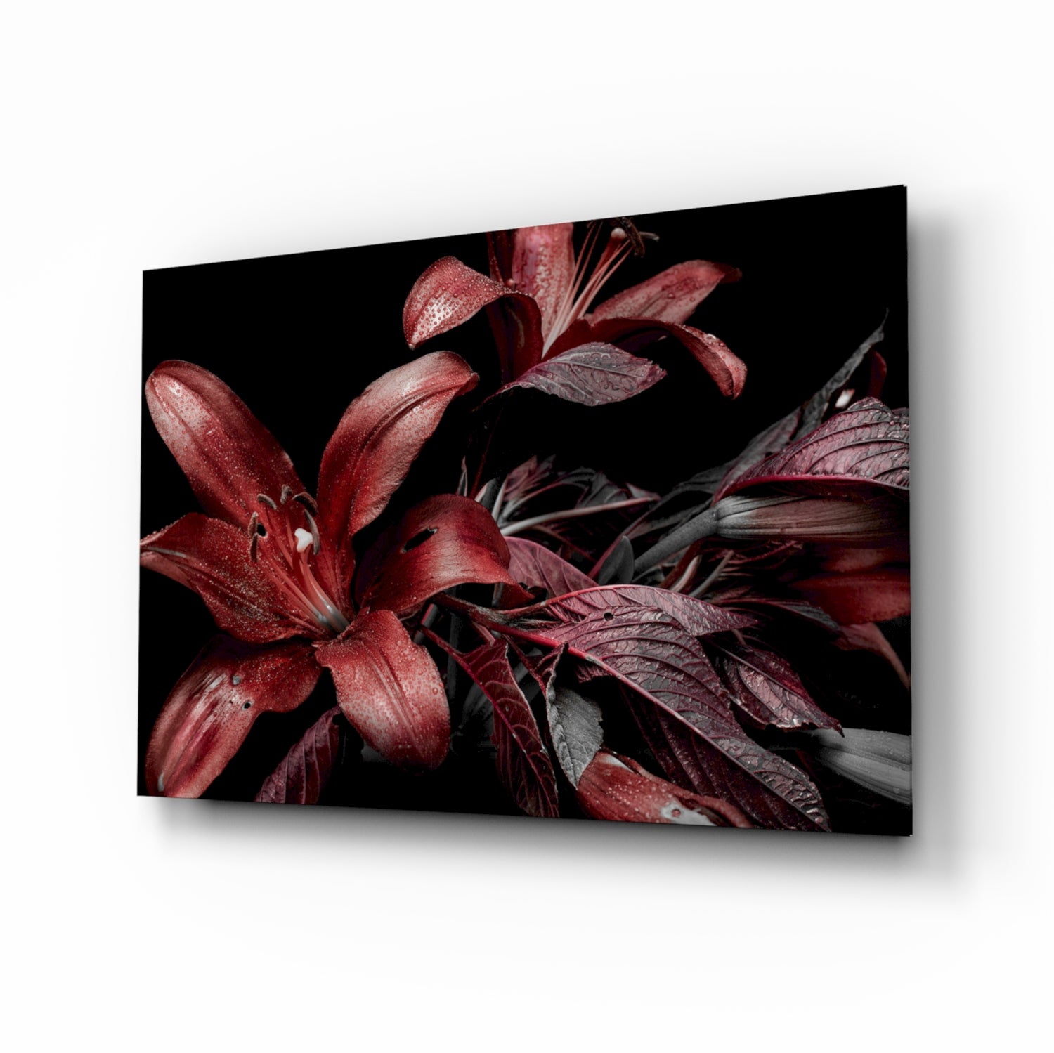 Flowers Glass Wall Art