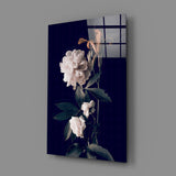 White Rose Glass Wall Art