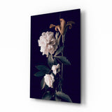 White Rose Glass Wall Art