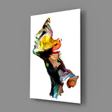 Abstract Portrait Glass Wall Art