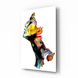 Abstract Portrait Glass Wall Art