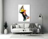 Abstract Portrait Glass Wall Art