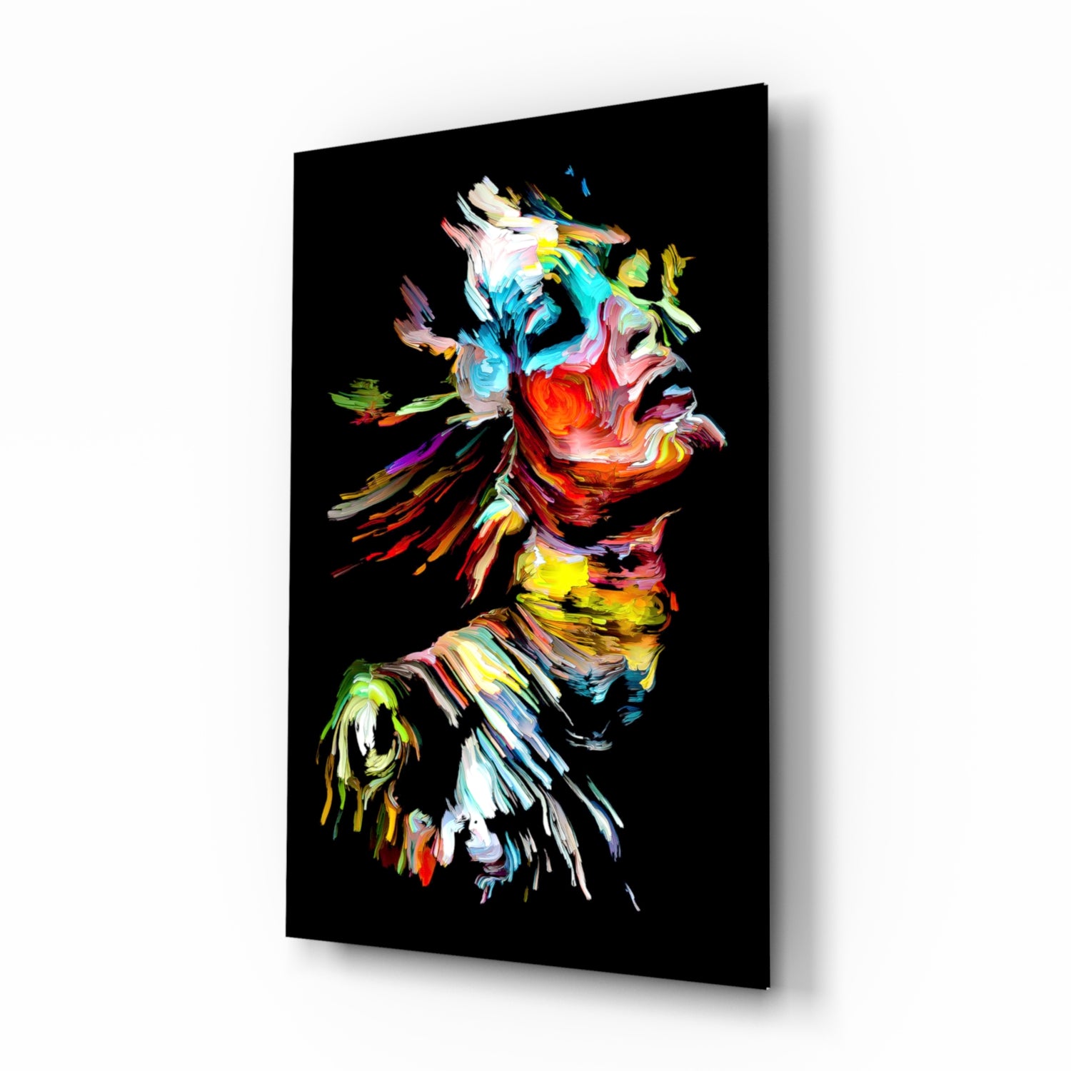 Abstract Portrait Glass Wall Art