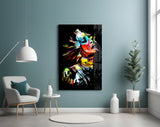 Abstract Portrait Glass Wall Art