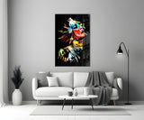 Abstract Portrait Glass Wall Art