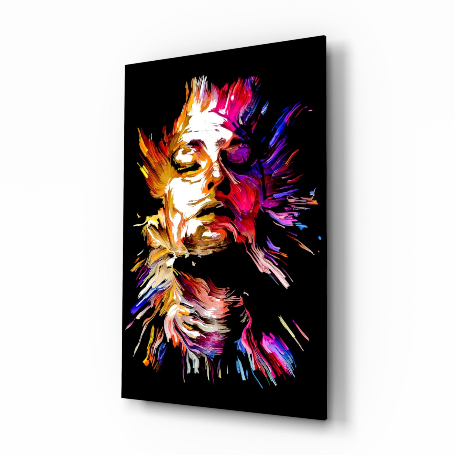 Abstract Portrait Glass Wall Art