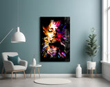 Abstract Portrait Glass Wall Art