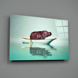 Hippo Glass Wall Art