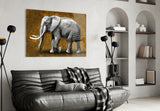 Elephant Glass Wall Art