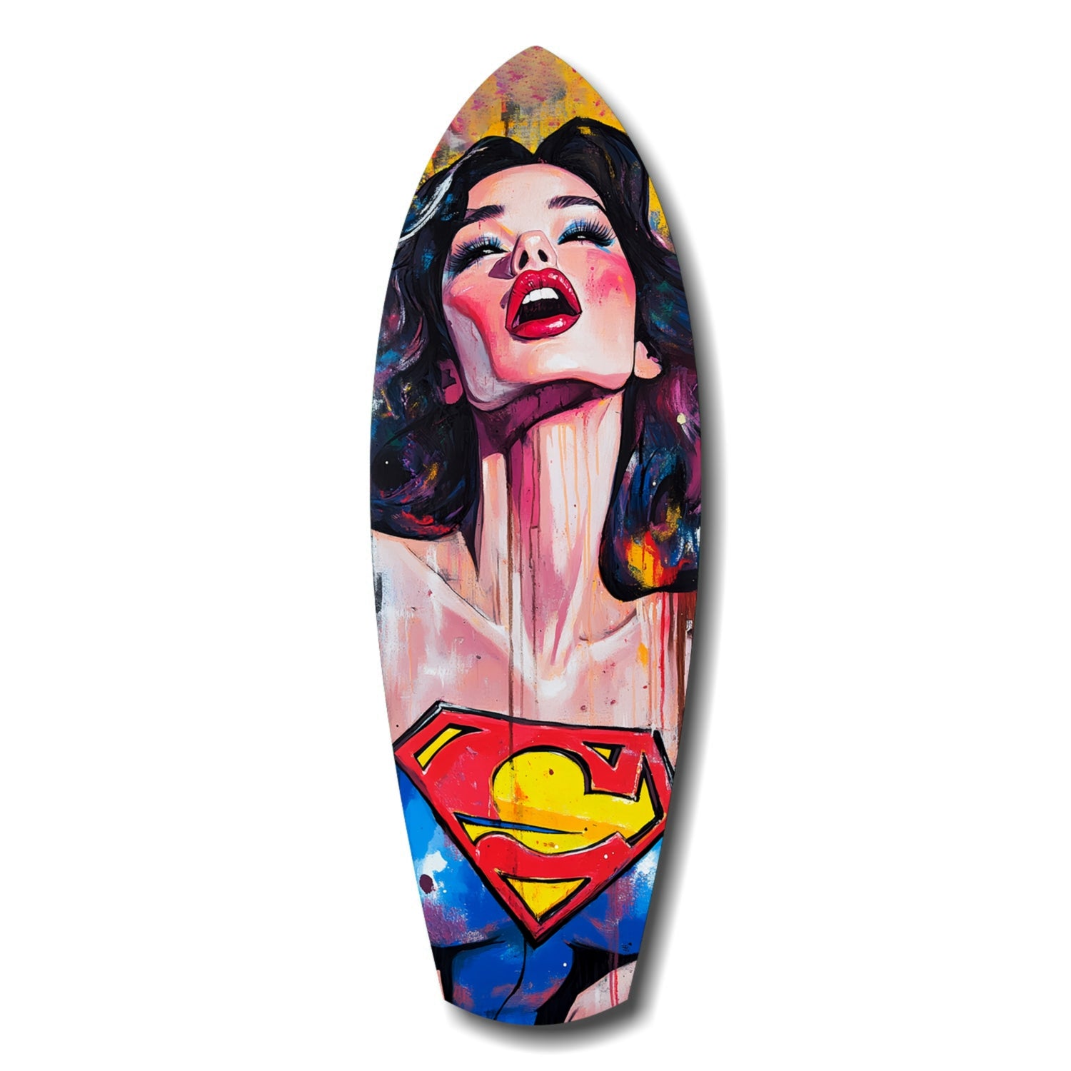 Supergirl Glass Wall Art|| Insigne Art Design