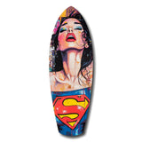 Supergirl Glass Wall Art|| Insigne Art Design