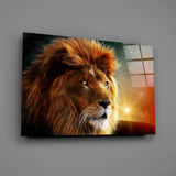 Lion Glass Wall Art