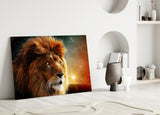 Lion Glass Wall Art