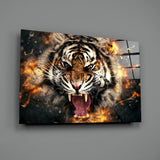 Anger of a Tiger Glass Wall Art