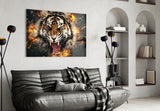 Anger of a Tiger Glass Wall Art